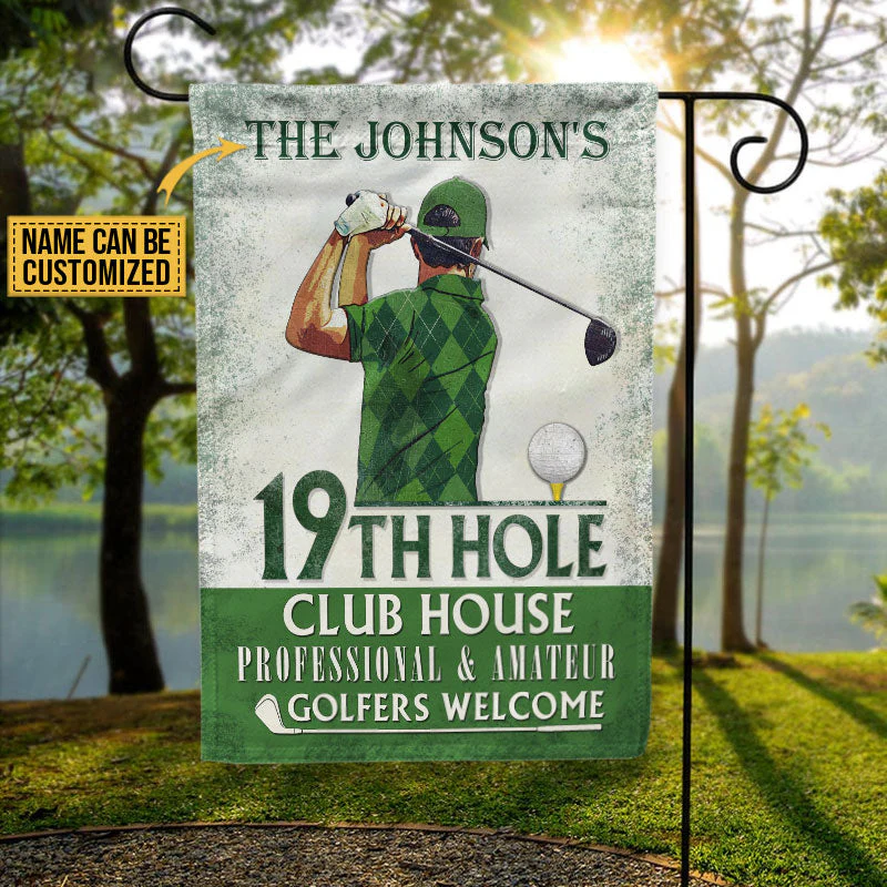 Personalized Golf 19th Hole Club House Welcome Customized Flag - Image 3