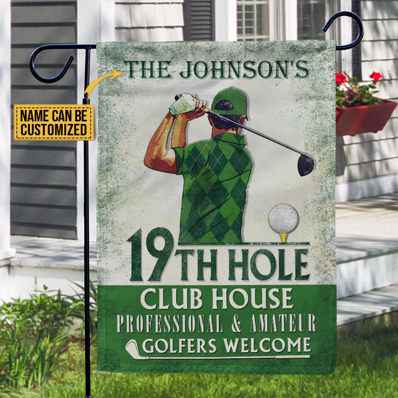 Personalized Golf 19th Hole Club House Welcome Customized Flag - Image 4
