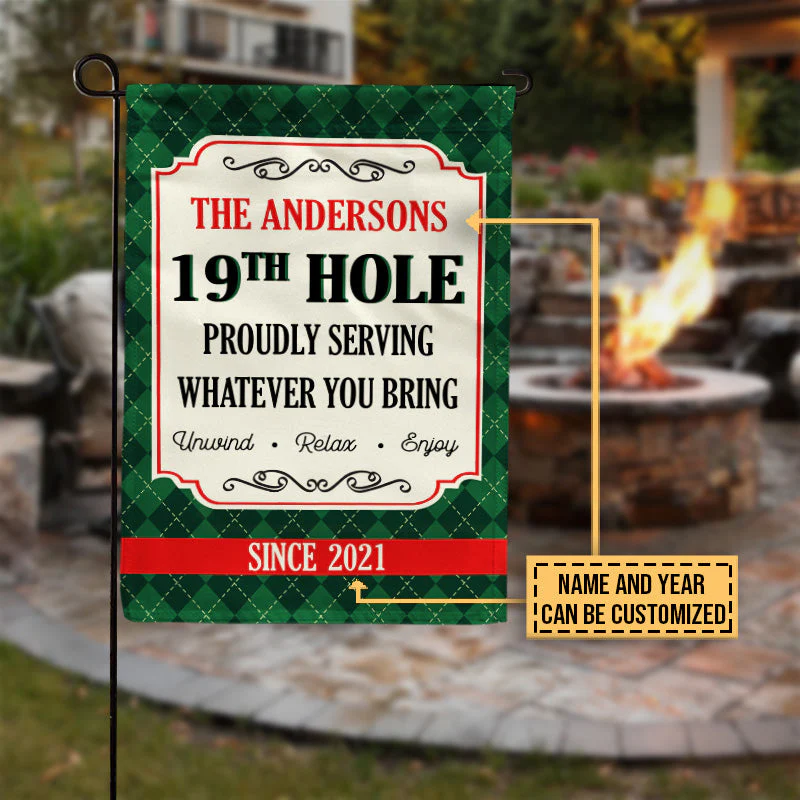 Personalized Golf 19th Hole Serving Customized Flag - Image 4