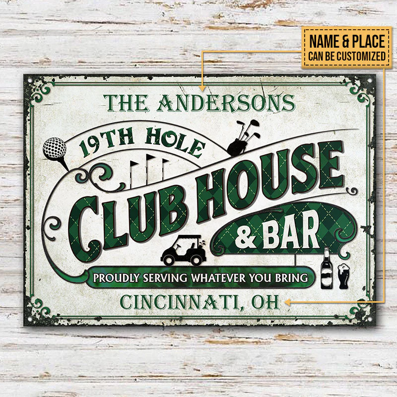 Personalized Golf Club House And Bar Customized Classic Metal Signs - Image 3