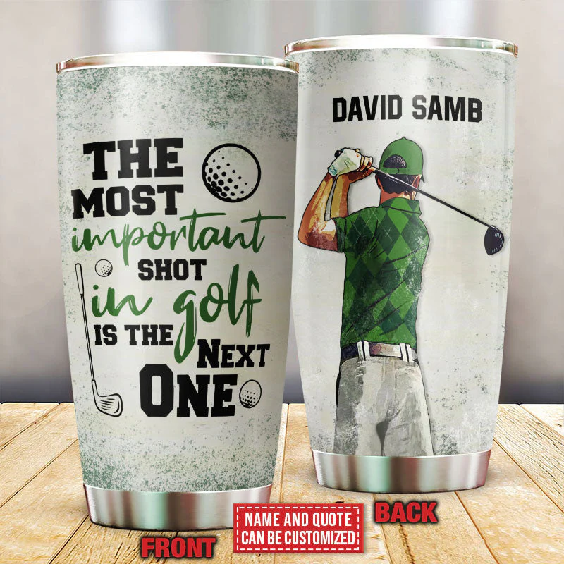 Personalized Golf Golfer Custom Quotes Customized Tumbler - Image 3