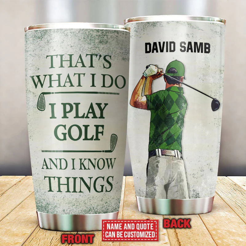 Personalized Golf Golfer Custom Quotes Customized Tumbler - Image 4