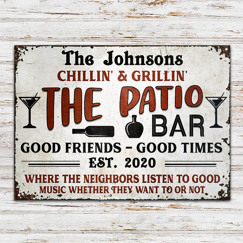 Personalized Grilling Patio Backyard Custom Classic Metal Signs - Image 2