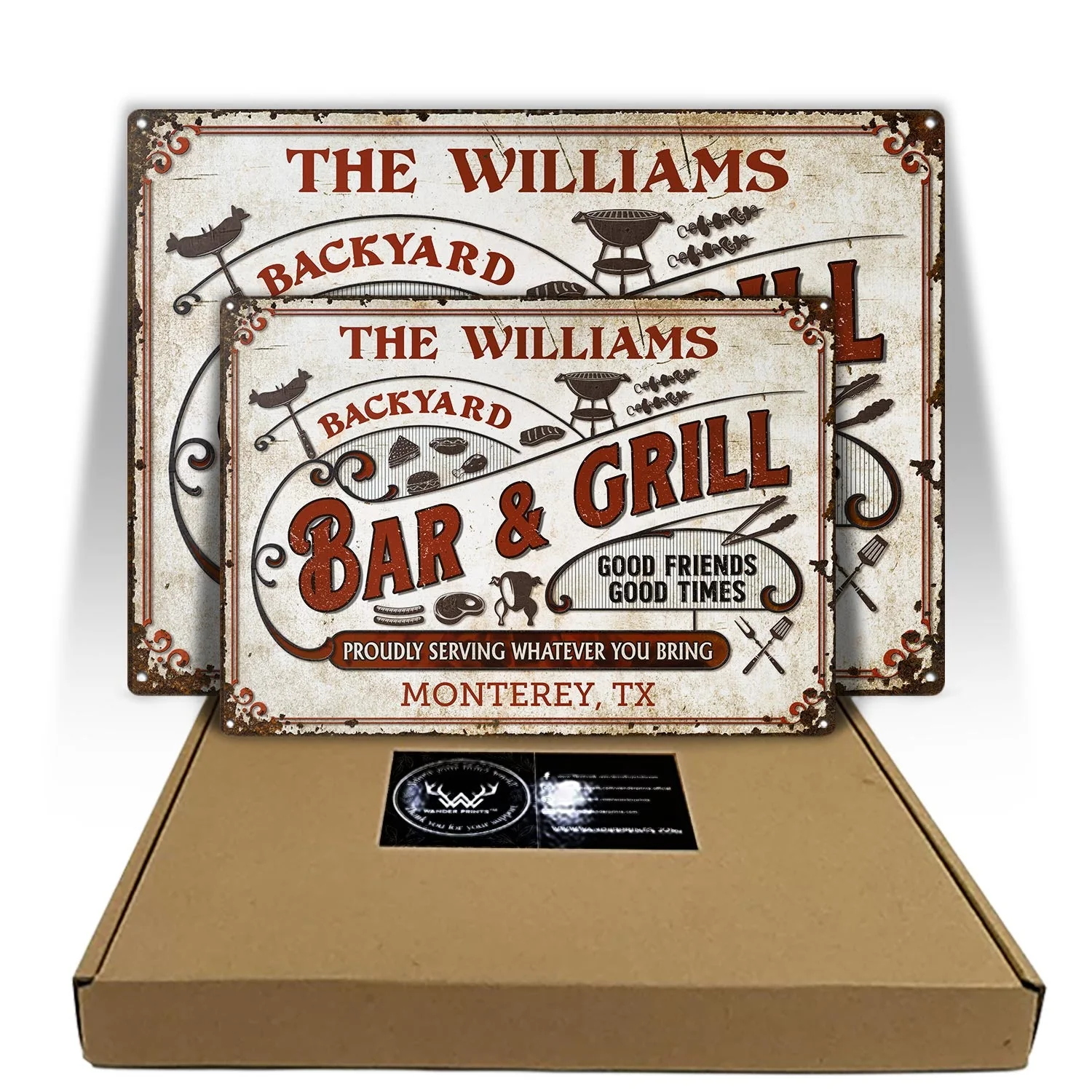 Personalized Grilling Proudly Serving You Bring Customized Classic Metal Signs - Image 5
