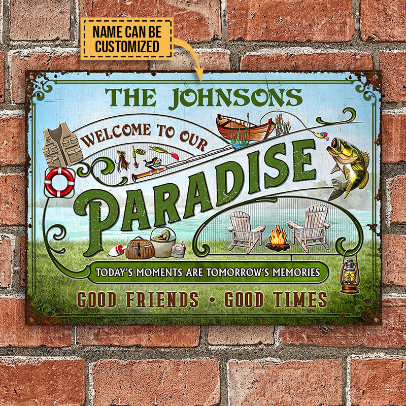 Personalized Lake Paradise Tomorrow's Memories Custom Classic Metal Signs - Image 2