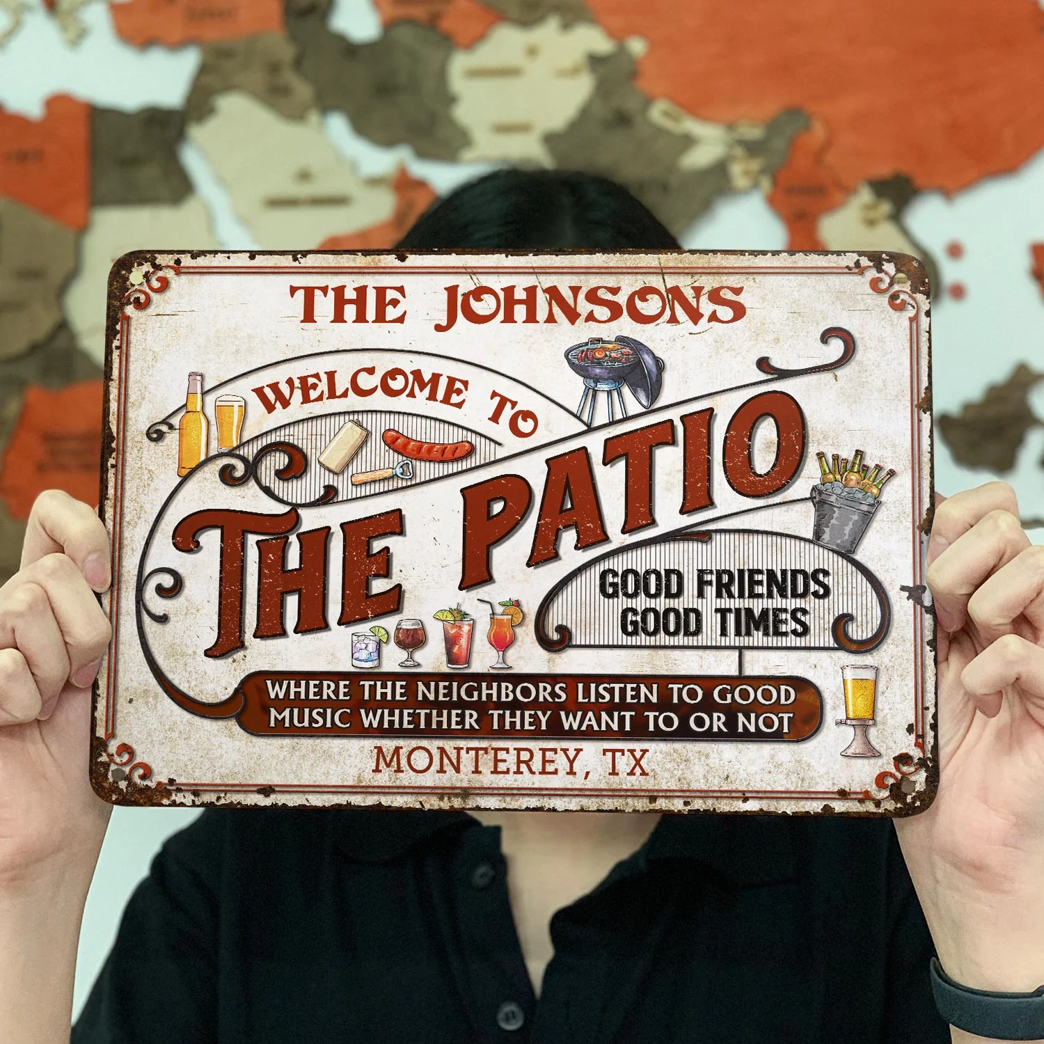 Personalized Patio Grilling Red Listen To The Good Music Customized Classic Metal Signs - Image 3
