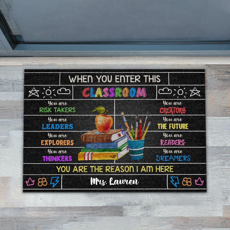 Personalized Teacher When You Enter This Classroom Custom Doormat, Classroom Decor - Image 4