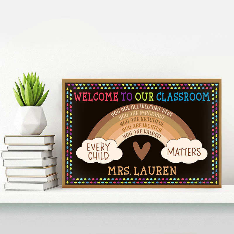 Personalized Teacher You Are All Welcome Here Custom Poster, Teacher Gifts, Classroom Decor - Image 3