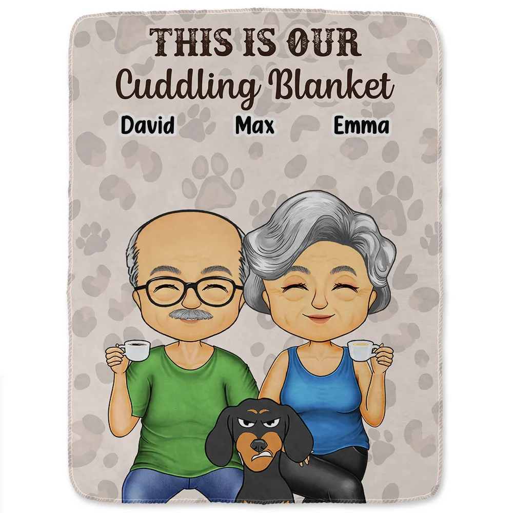 Pet Couple Our Cuddling Blanket - Personalized Fleece Blanket, Sherpa Blanket - Image 2