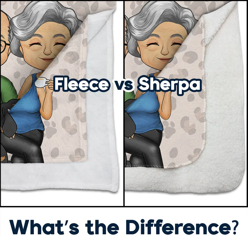 Pet Couple Our Cuddling Blanket - Personalized Fleece Blanket, Sherpa Blanket - Image 4