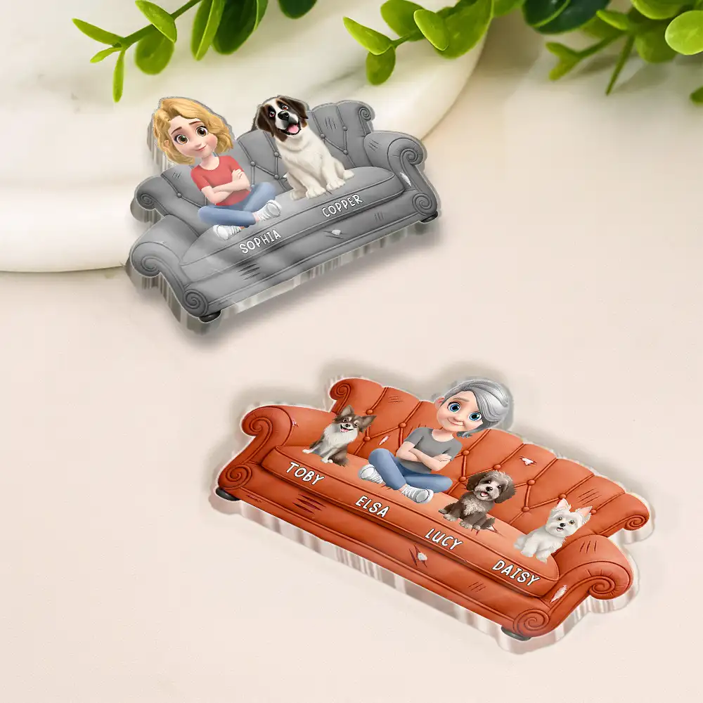Pet Couple Pet Mom And Dad - Personalized Acrylic Fridge Magnet - Image 3