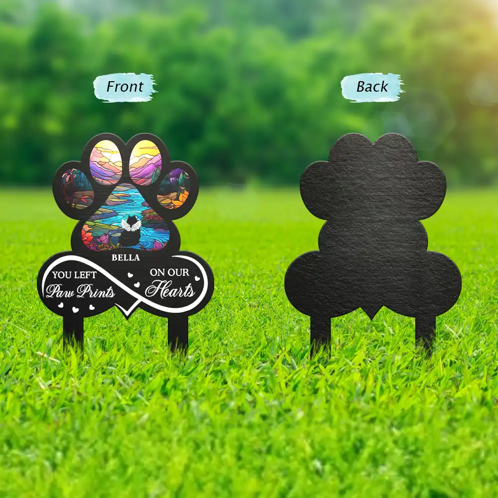 Pet Forever In My Heart Always Loved - Personalized Metal Garden Stake - Image 2