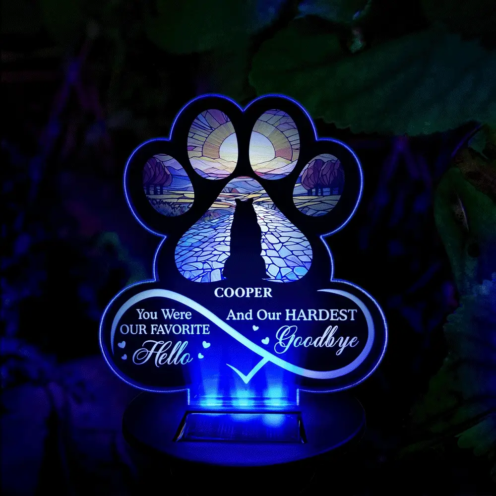 Pet Forever In My Heart Always Loved - Personalized Solar Light - Image 2
