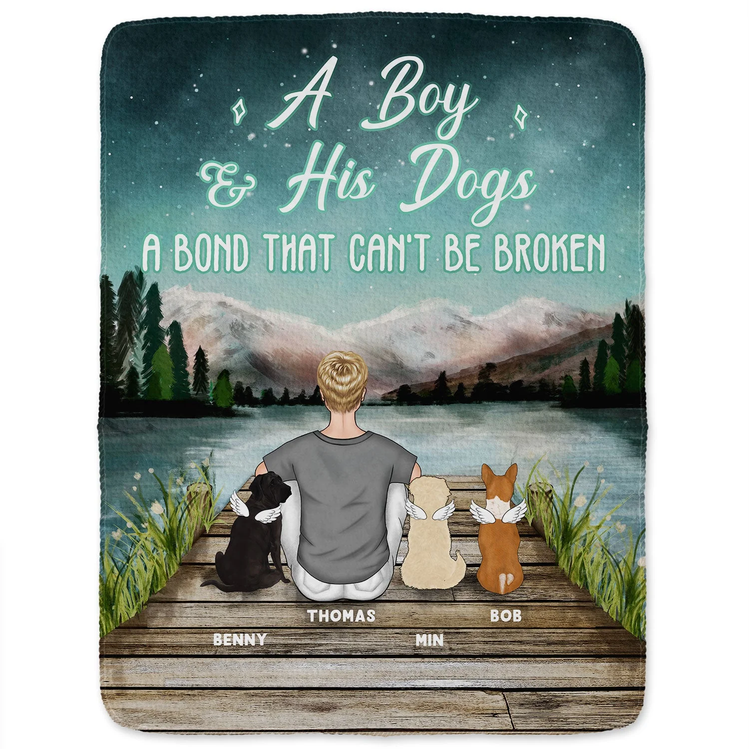 Pet Lovers A Bond Cannot Be Broken - Gift For Pet Lovers - Personalized Custom Fleece Blanket - Image 2