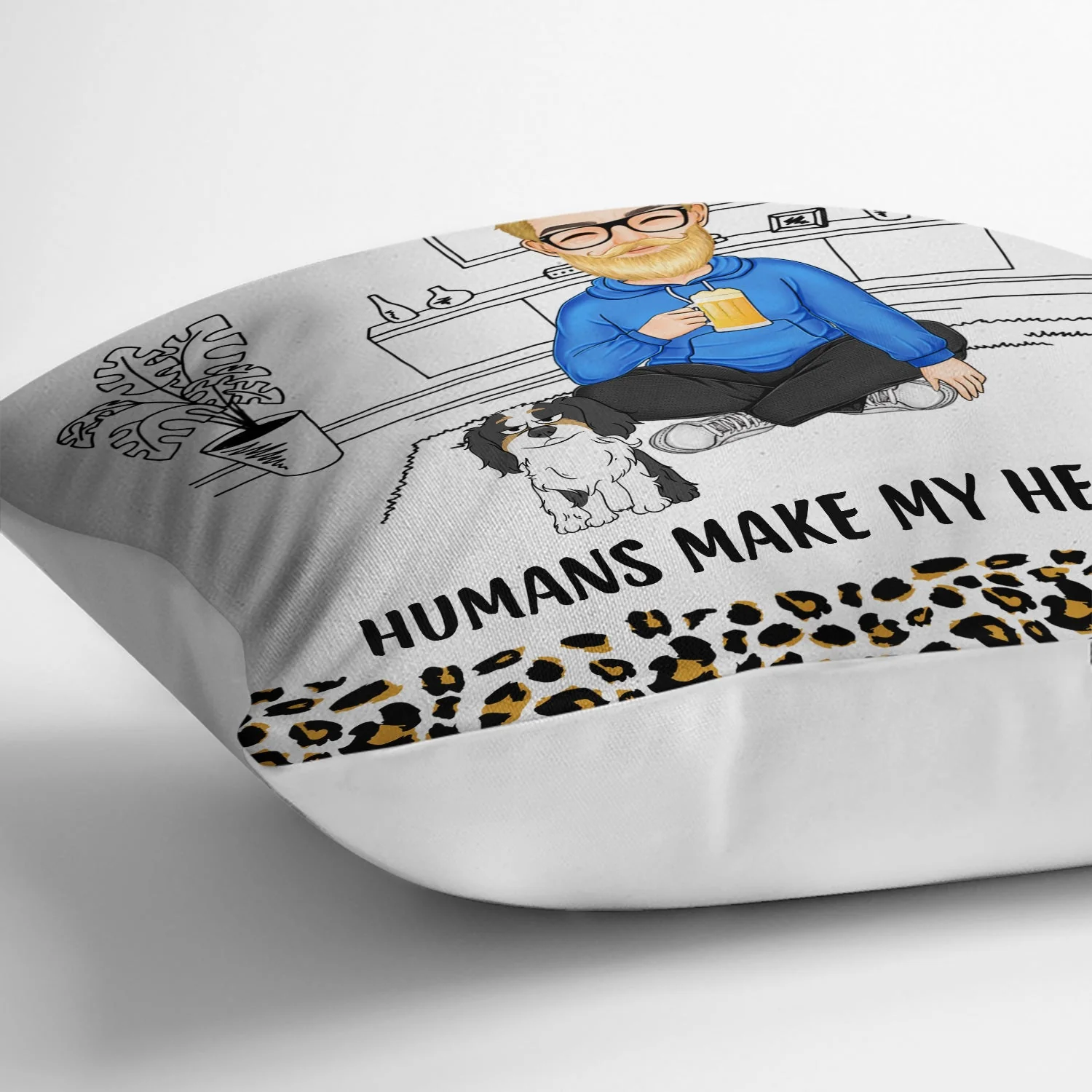 Pet Lovers Dogs Make Me Happy - Gift For Pet Lovers - Personalized Pillow - Image 3