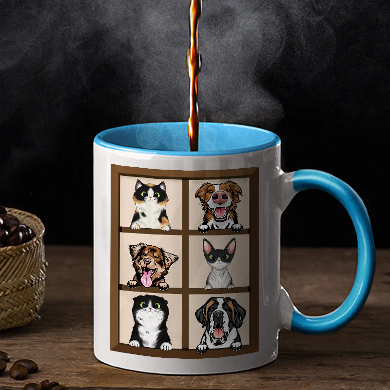 Pet Lovers Good Morning Human Servant - Personalized Custom Accent Mug - Image 2