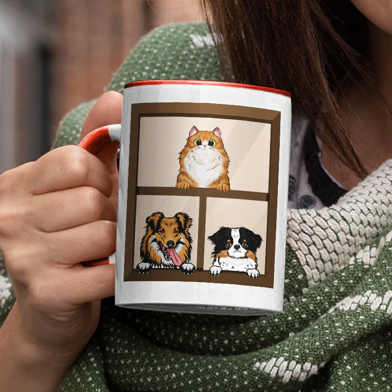 Pet Lovers Good Morning Human Servant - Personalized Custom Accent Mug - Image 3
