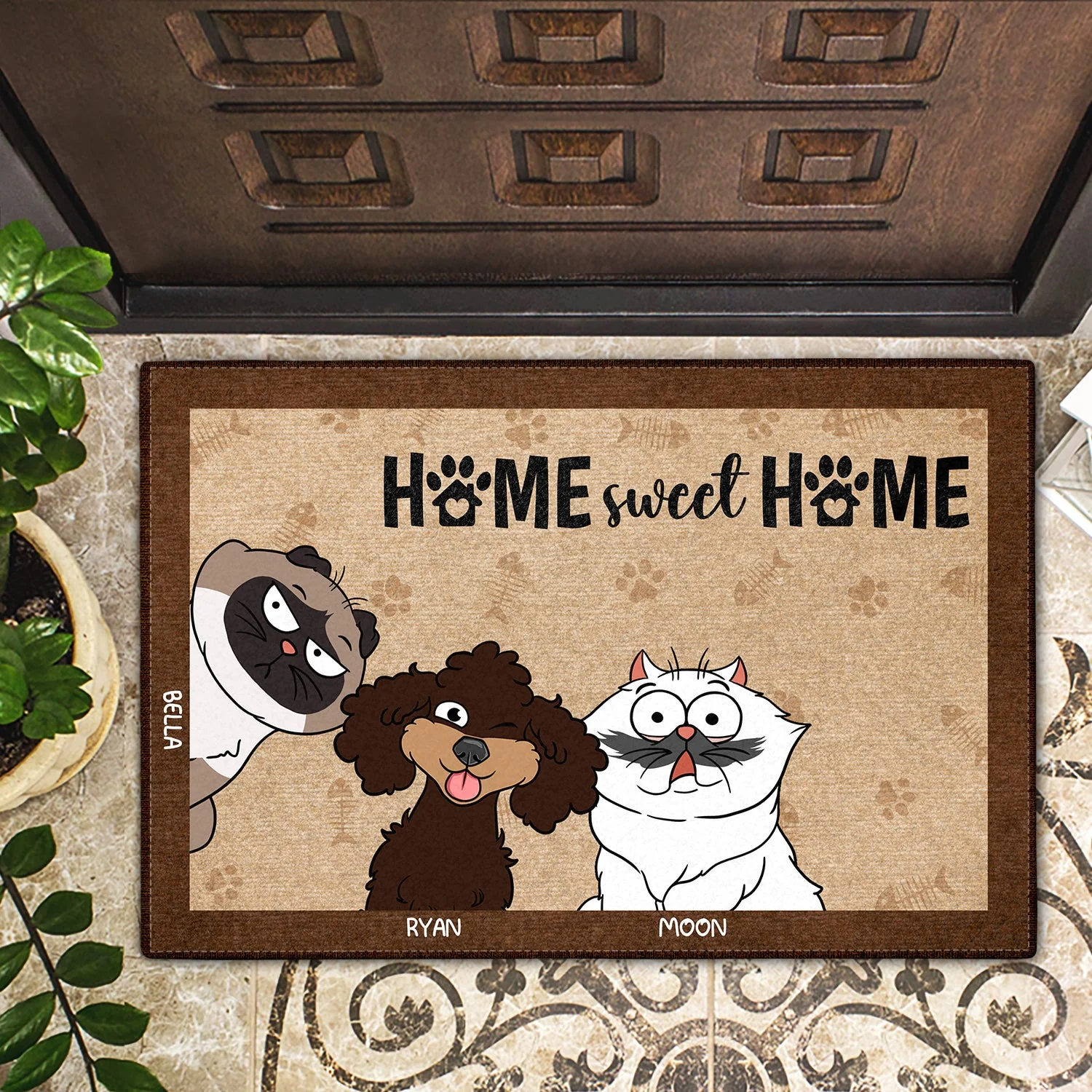 Pet Lovers Home Sweet Home - Gift For Pet Lovers - Personalized Doormat - Image 2