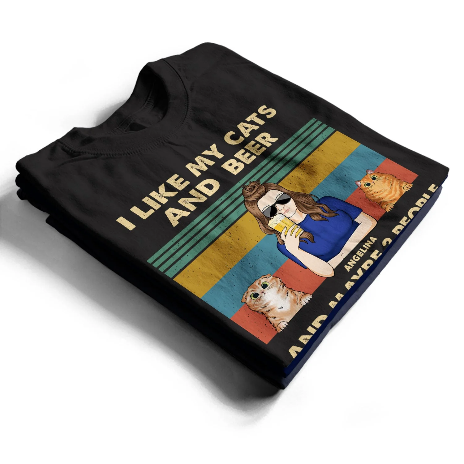 Pet Lovers I Like Dogs & Maybe 3 People - Personalized Custom T Shirt - Image 2
