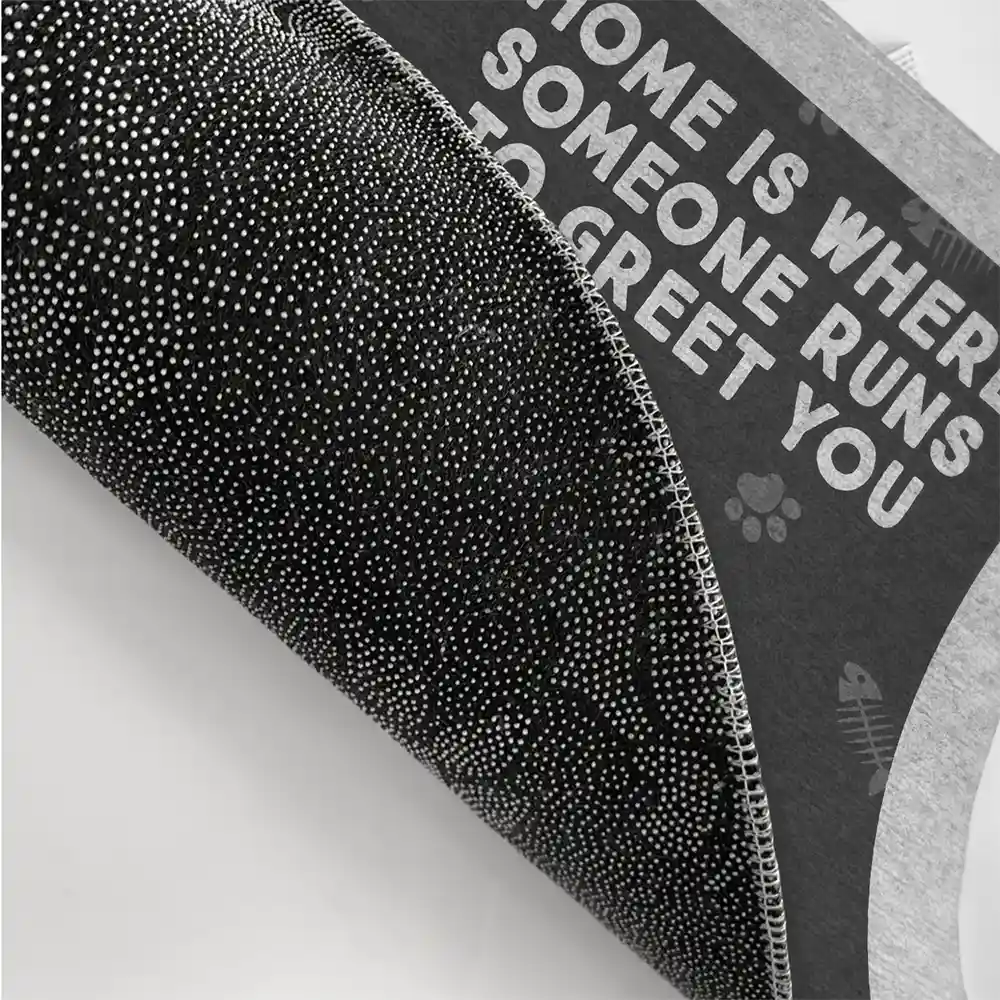 Pet Lovers Where Someone Runs To Greet You - Personalized Doormat - Image 3