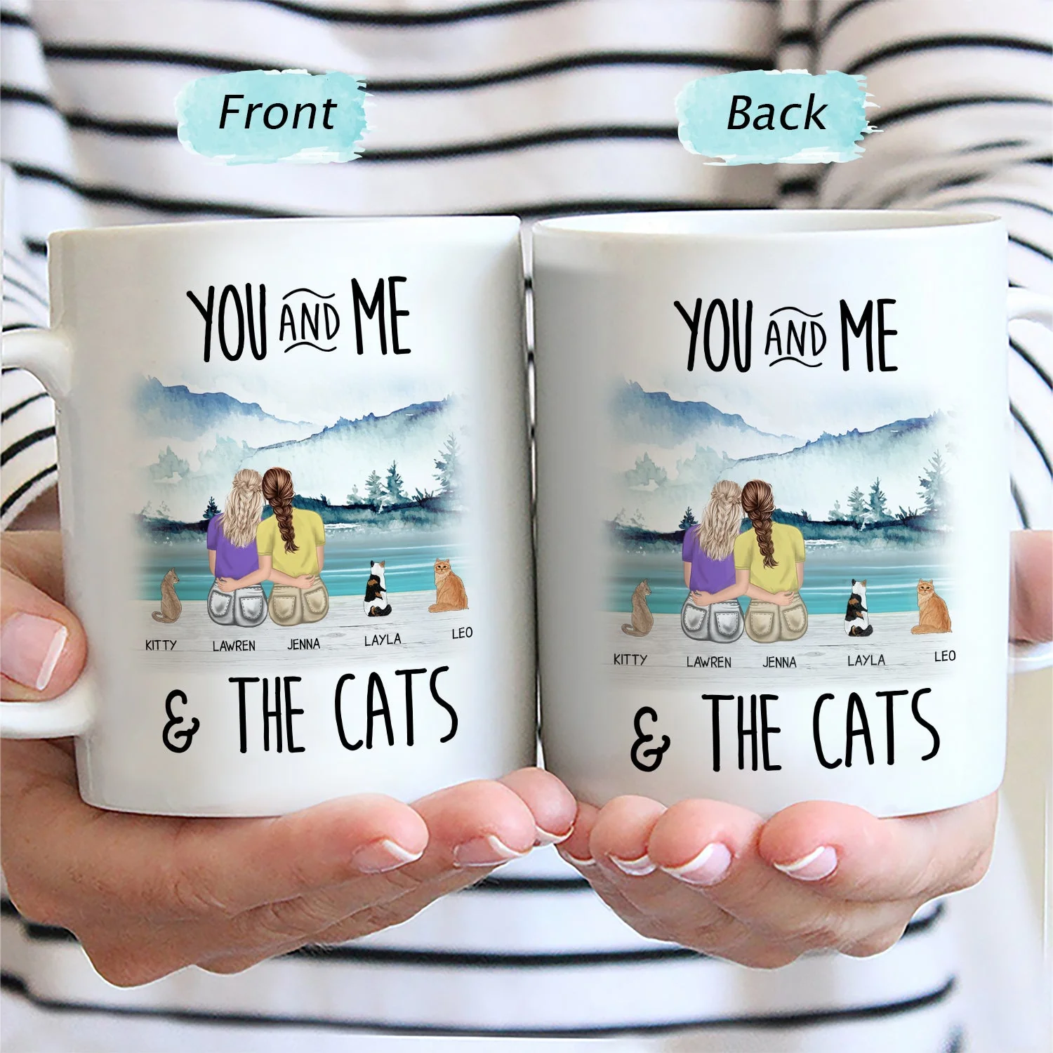 Pet Lovers You Me And The Fur Babies - Gift For Couples - Personalized Mug - Image 2