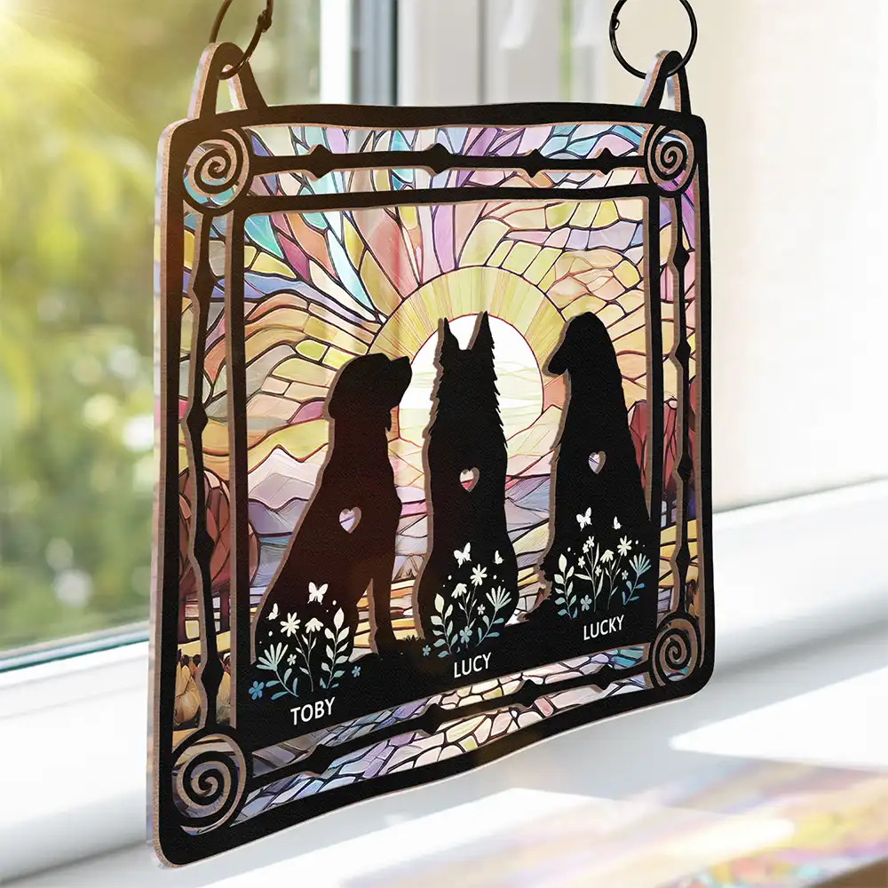 Pet Memorial My Hardest Goodbye - Personalized Window Hanging Suncatcher Ornament - Image 3