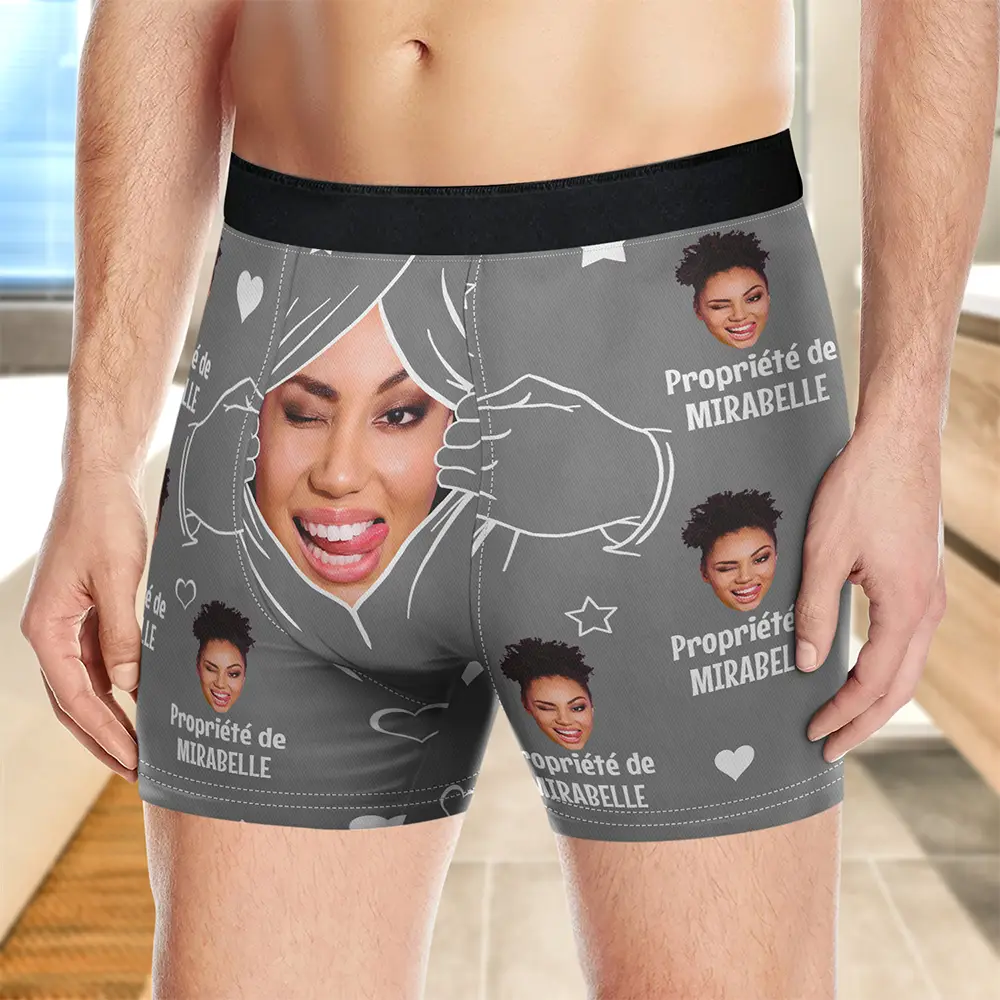 Photo Personnalisée Propriété De Mon Amour - Boxer Pour Homme Personnalisé - Image 4