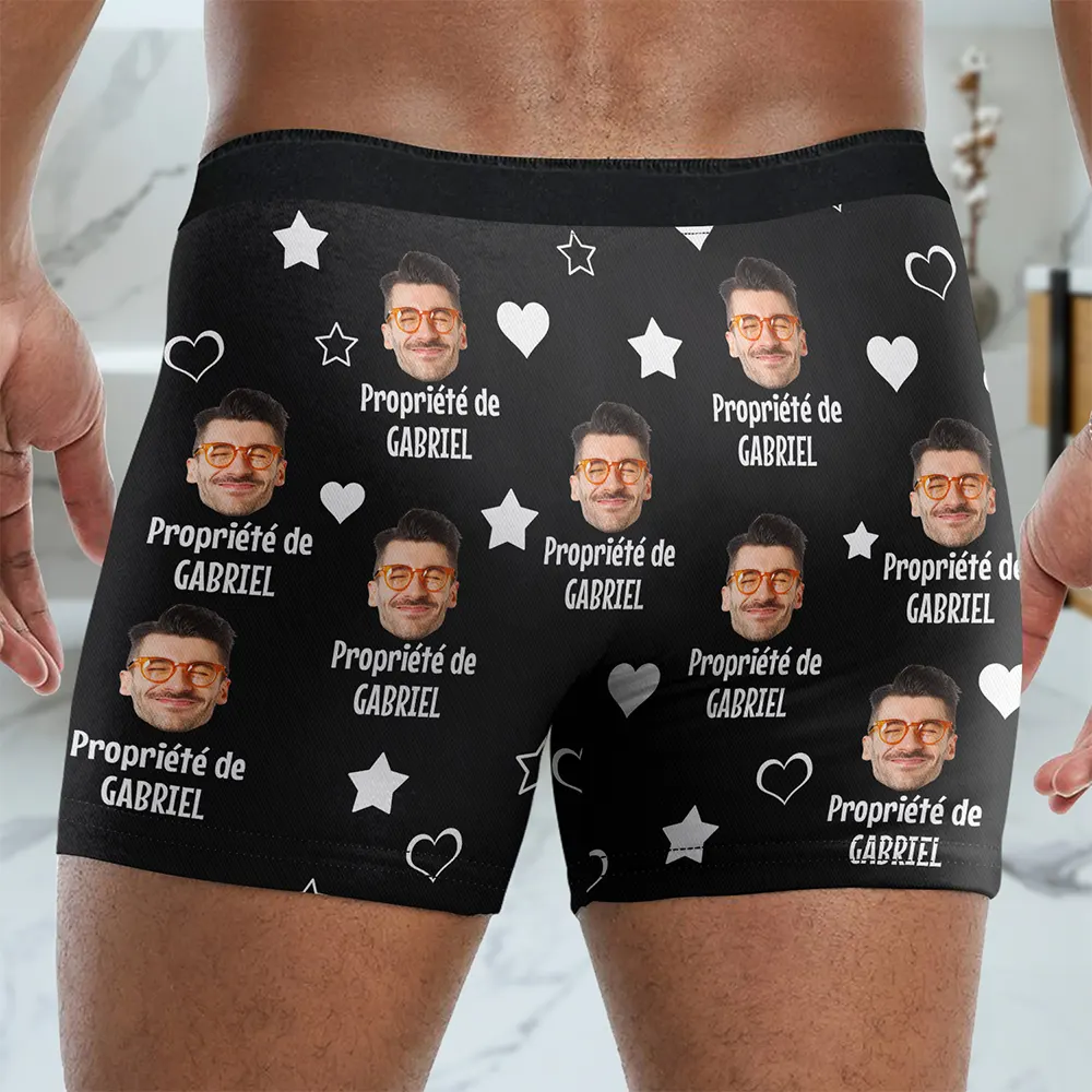 Photo Personnalisée Propriété De Mon Amour - Boxer Pour Homme Personnalisé - Image 5