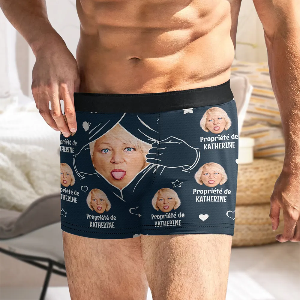 Photo Personnalisée Propriété De Mon Amour - Boxer Pour Homme Personnalisé - Image 6