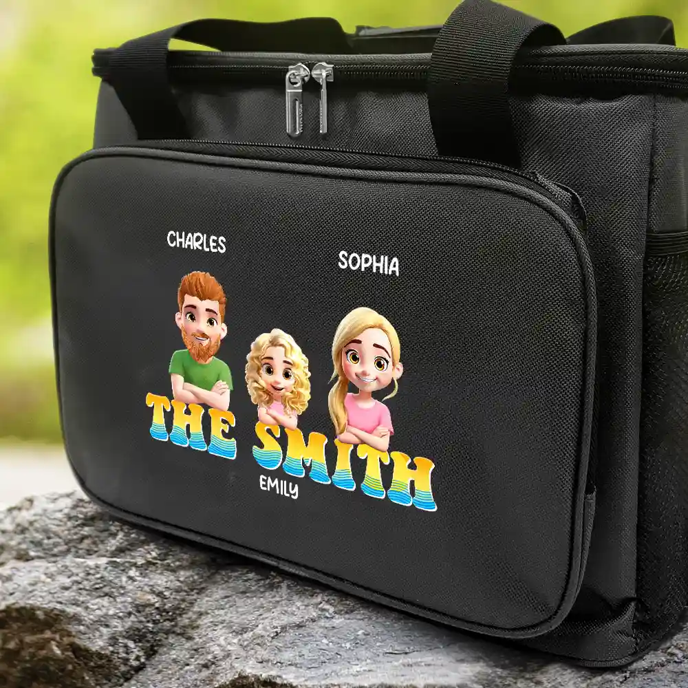 Picnic, Beach, Camping Cooling Bag For Family Trip - Personalized Lunch Bag, Cooling Tote - Image 2