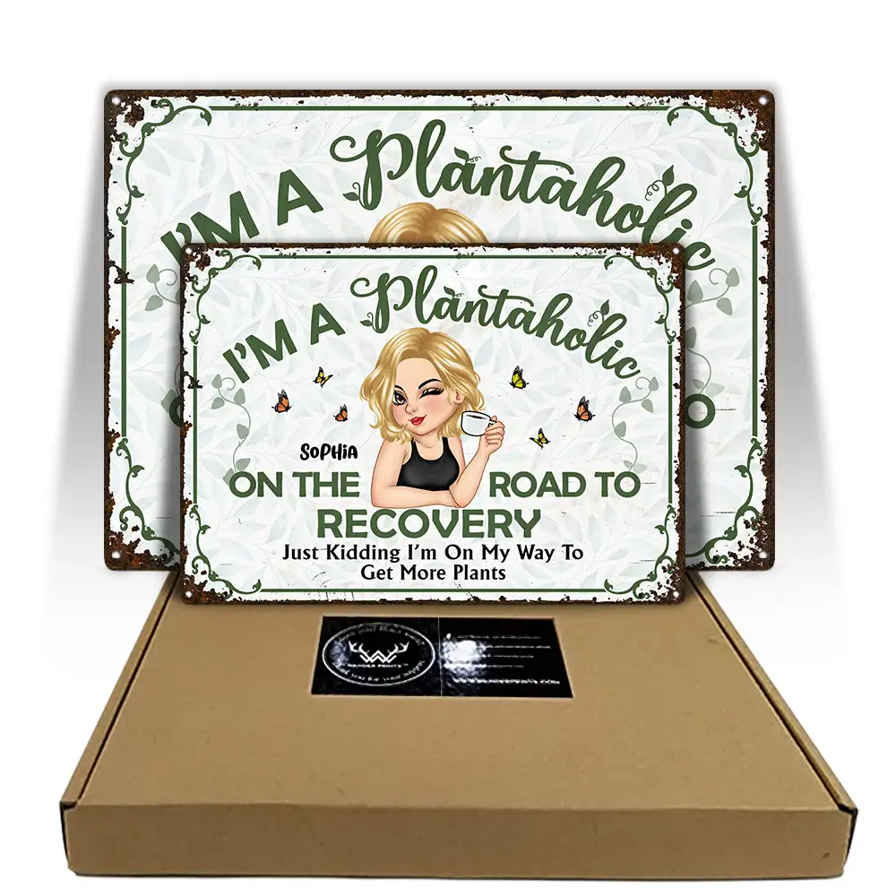 Plantaholic On The Road To Recovery - Personalized Classic Metal Signs - Image 5