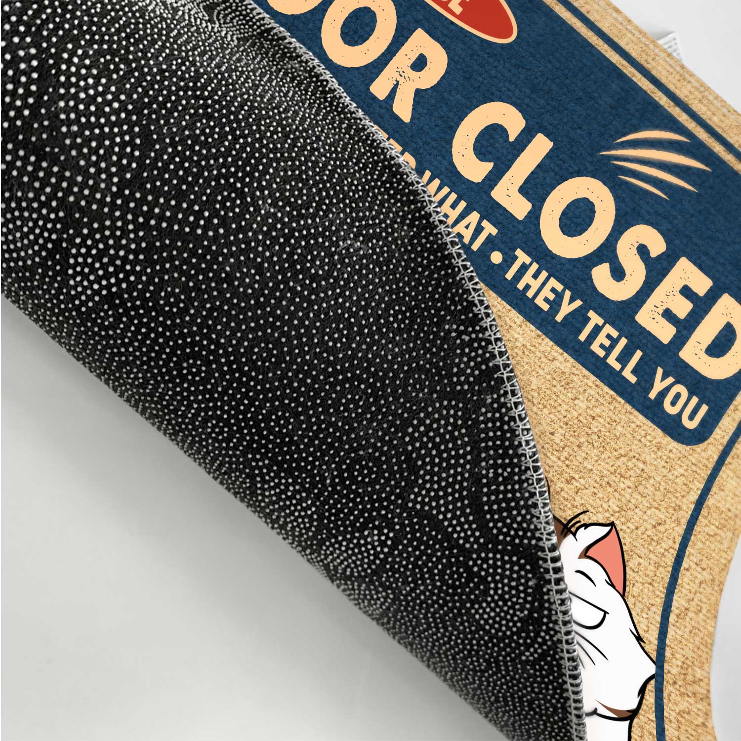 Please Keep Door Closed Pets Planning Escape - Home Decor Gift For Pet Lovers, Dog Lovers, Cat Lovers - Personalized Doormat - Image 3