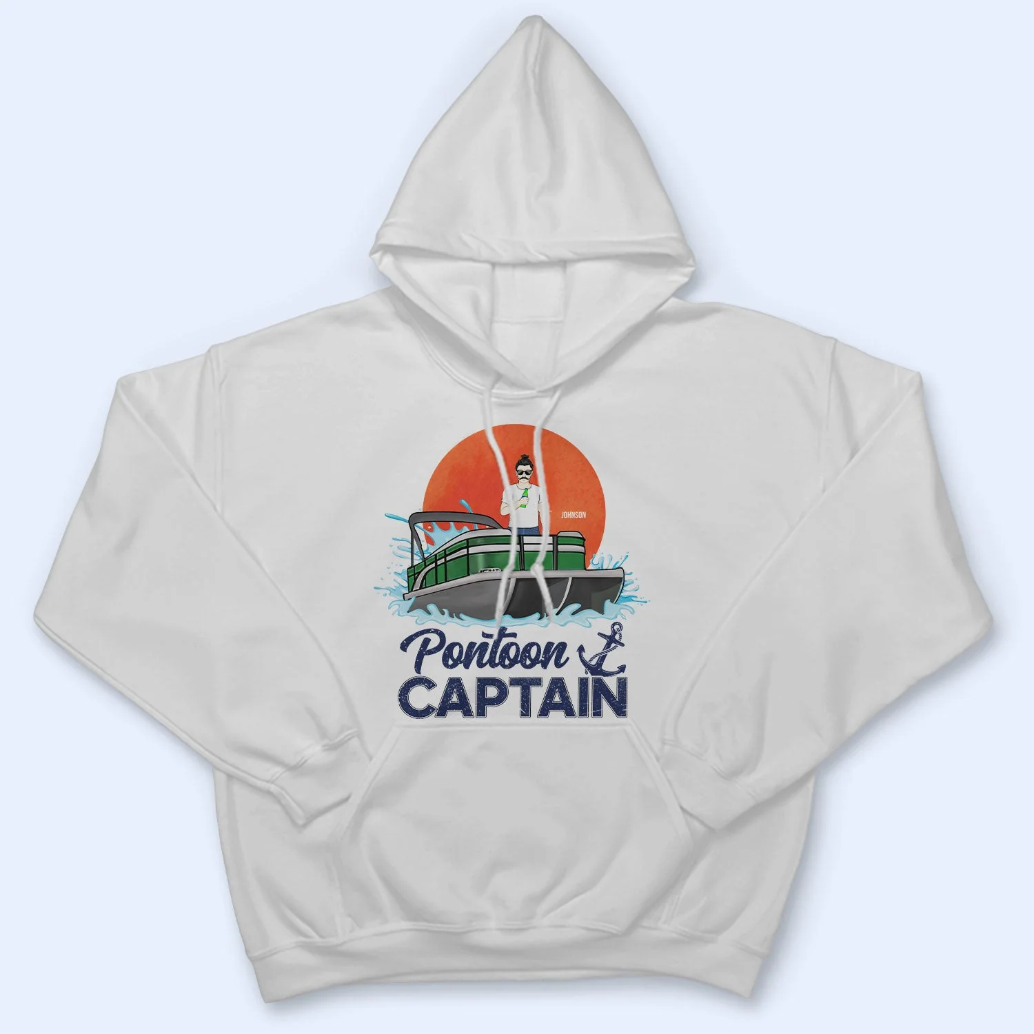 Pontoon Captain Family Retro Sun - Birthday, Traveling, Cruising Gift For Lake Beach Lovers, Travelers - Personalized T Shirt - Image 4