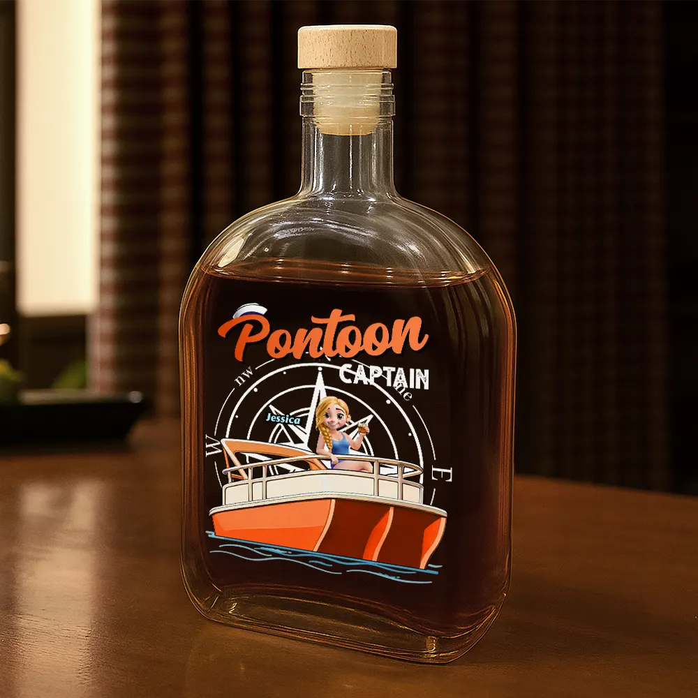Pontoon Captain - Personalized Whiskey Bottle - Image 2