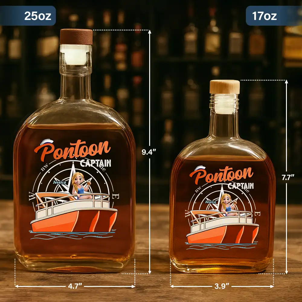 Pontoon Captain - Personalized Whiskey Bottle - Image 5