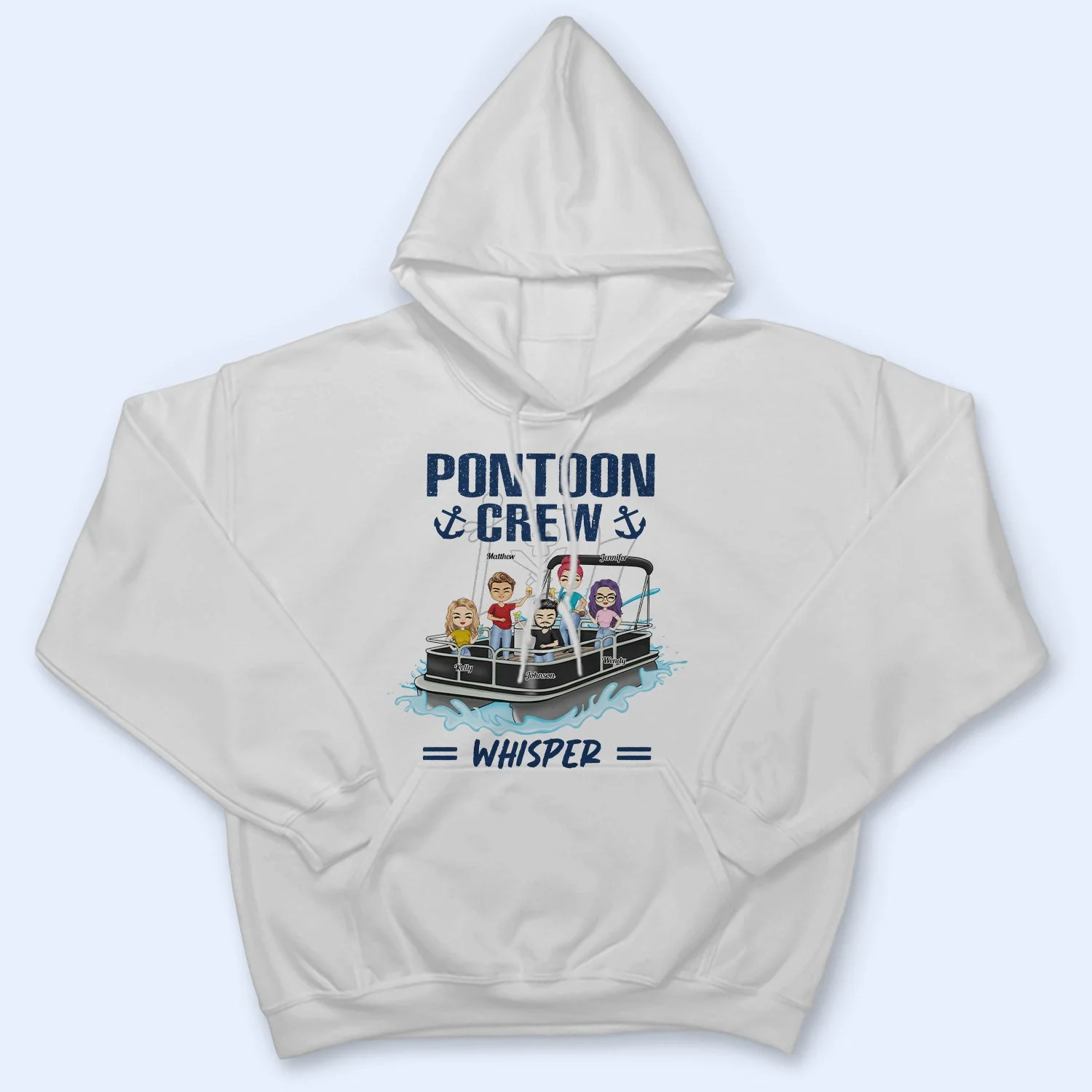 Pontoon Crew - Gift For Pontoon Besties - Personalized Custom T Shirt - Image 4