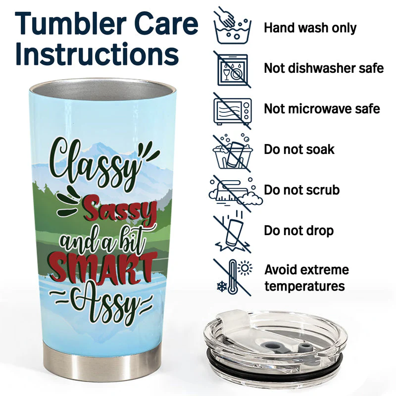 Pontoon Queen Classy Sassy - Personalized Custom Tumbler - Image 5