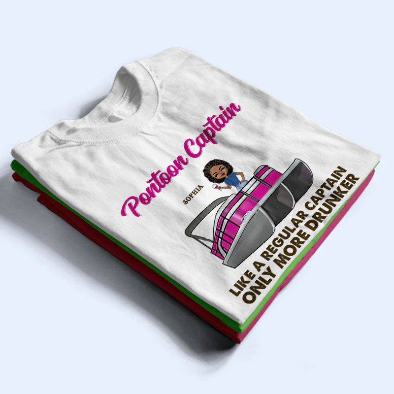 Pontoon Queen Classy Sassy Smart - Personalized Custom T Shirt - Image 2