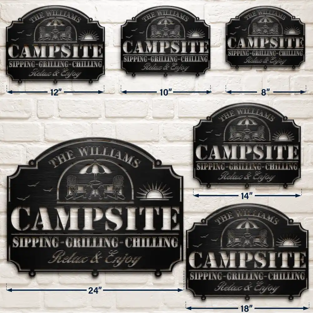 Pool & Patio Sipping Chilling - Personalized Cutout Metal Sign - Image 6
