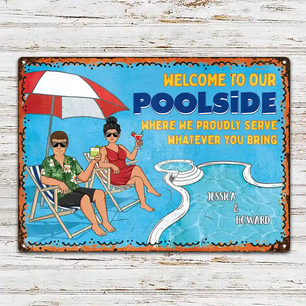 Poolside Good Music - Personalized Classic Metal Signs - Image 2