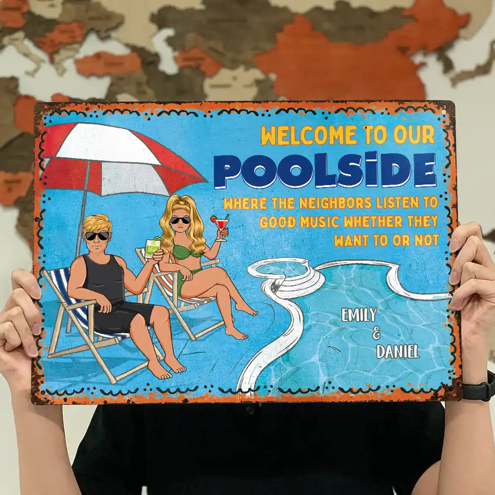 Poolside Good Music - Personalized Classic Metal Signs - Image 4