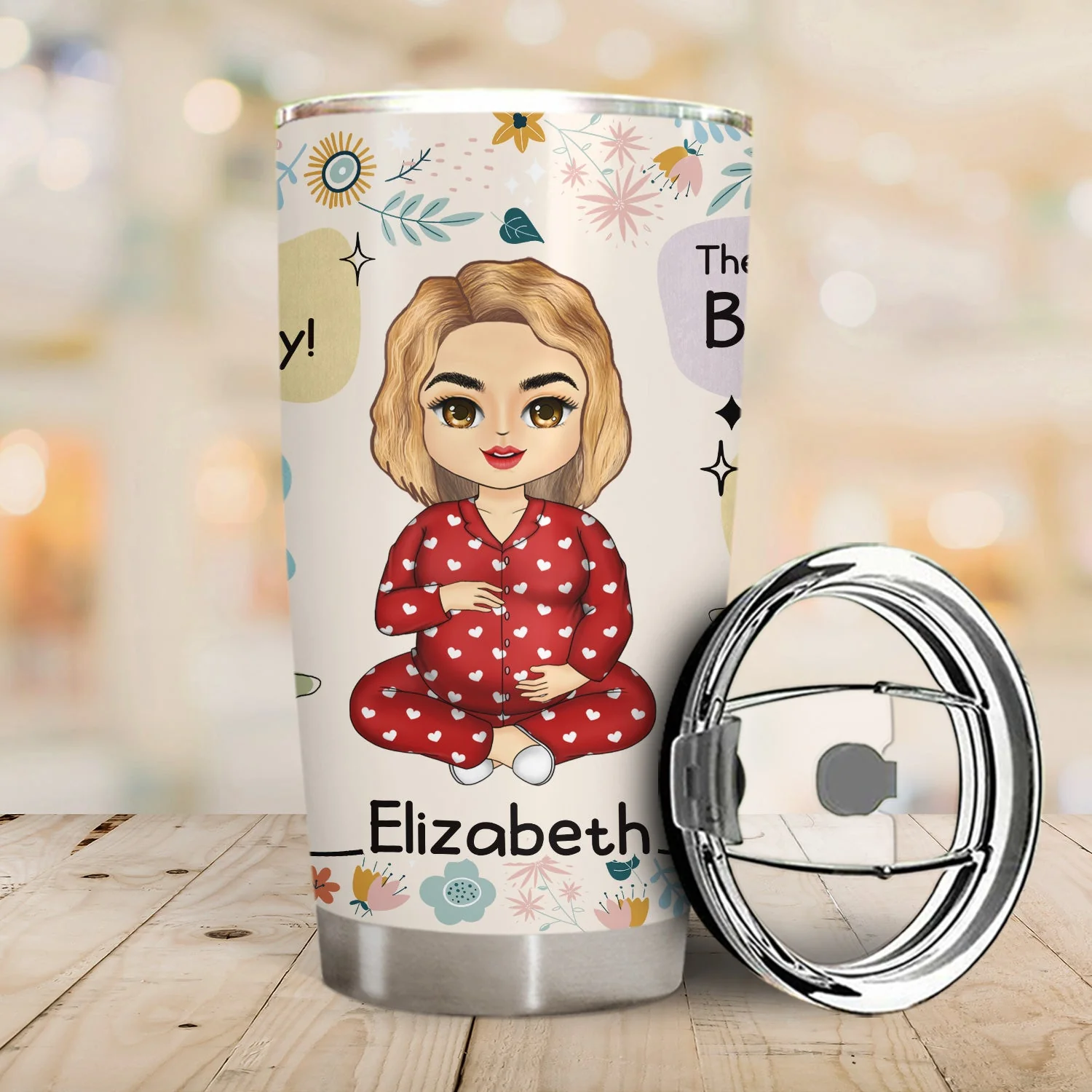 Pregnant Mom To Be - Pregnancy Gift For Mother - Personalized Tumbler - Image 2