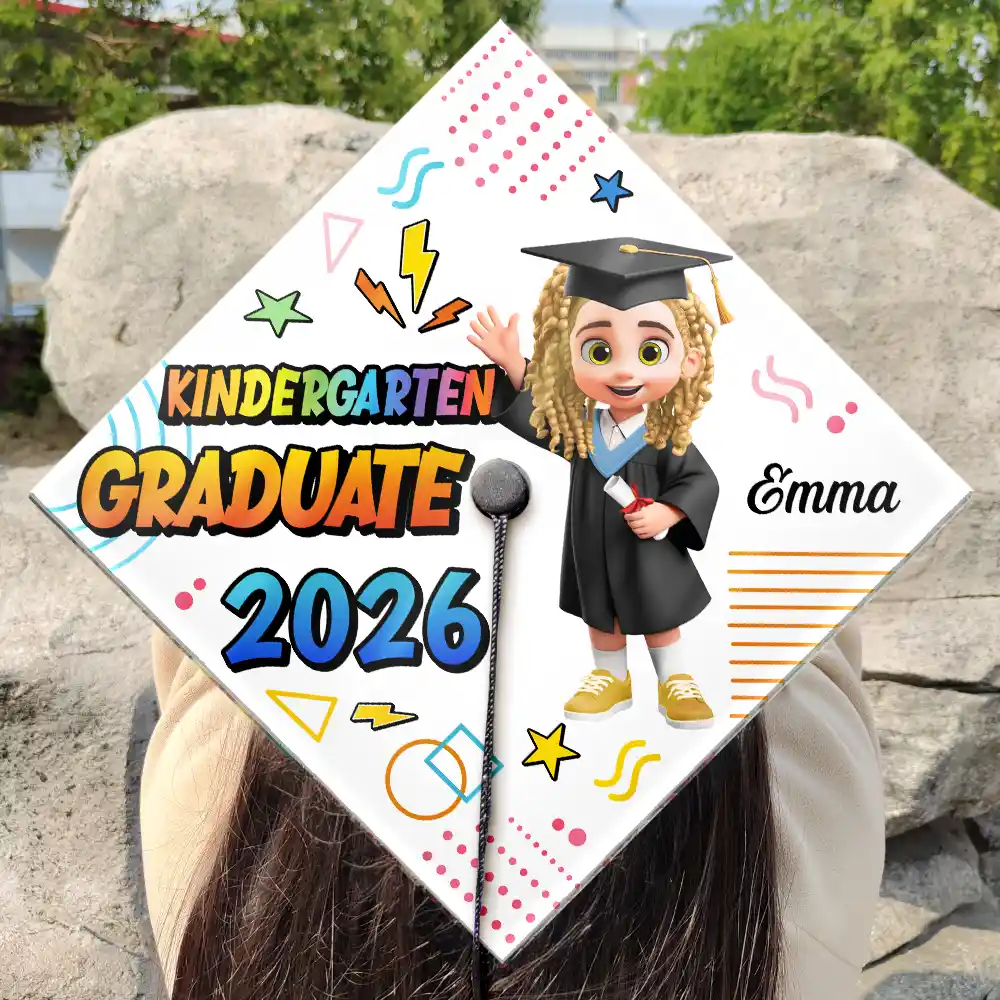 Preschool Kindergarten Graduation - Personalized Graduation Cap Topper - Image 3
