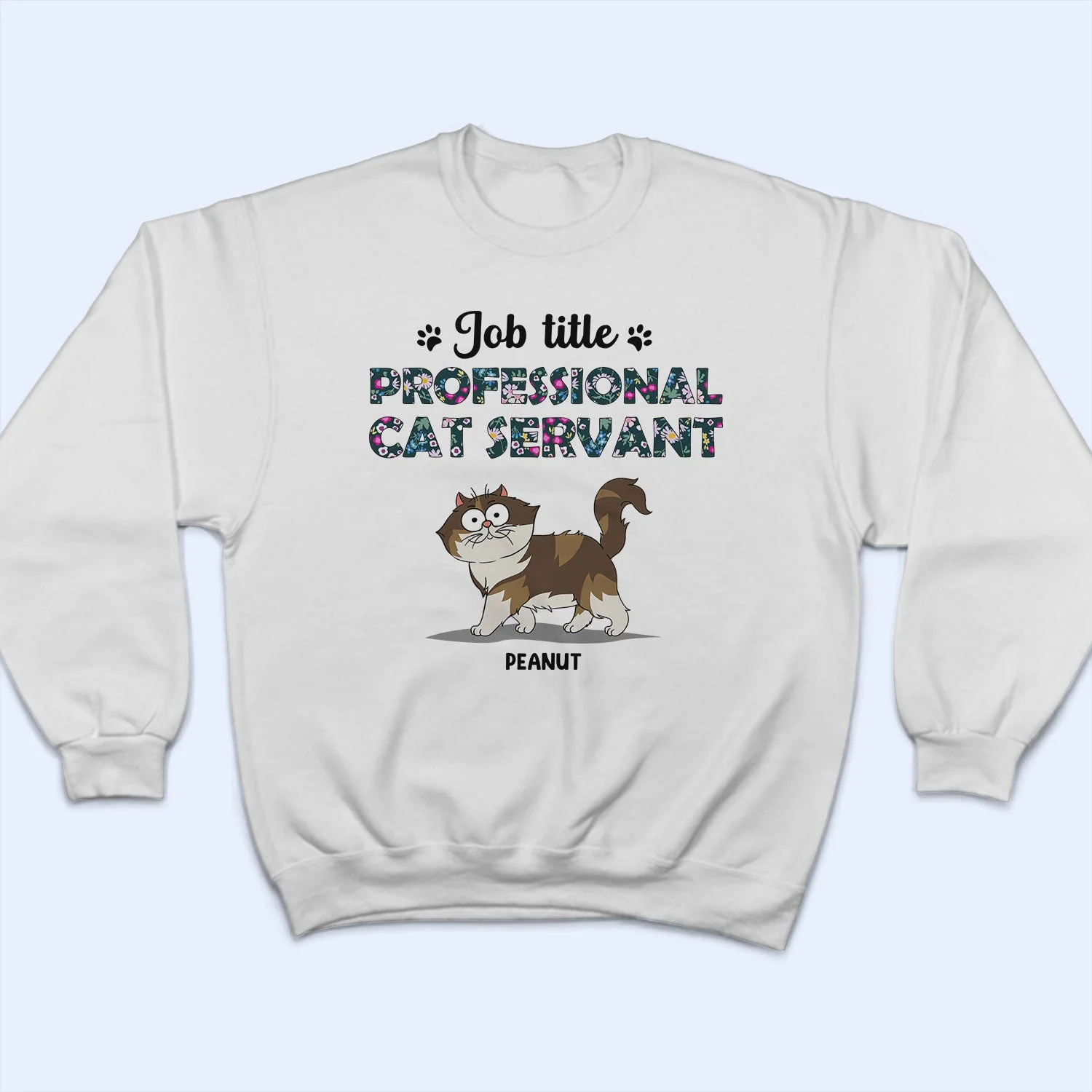 Professional Cat Servant Cartoon Cats Walking - Gift For Cat Lovers - Personalized T Shirt - Image 5