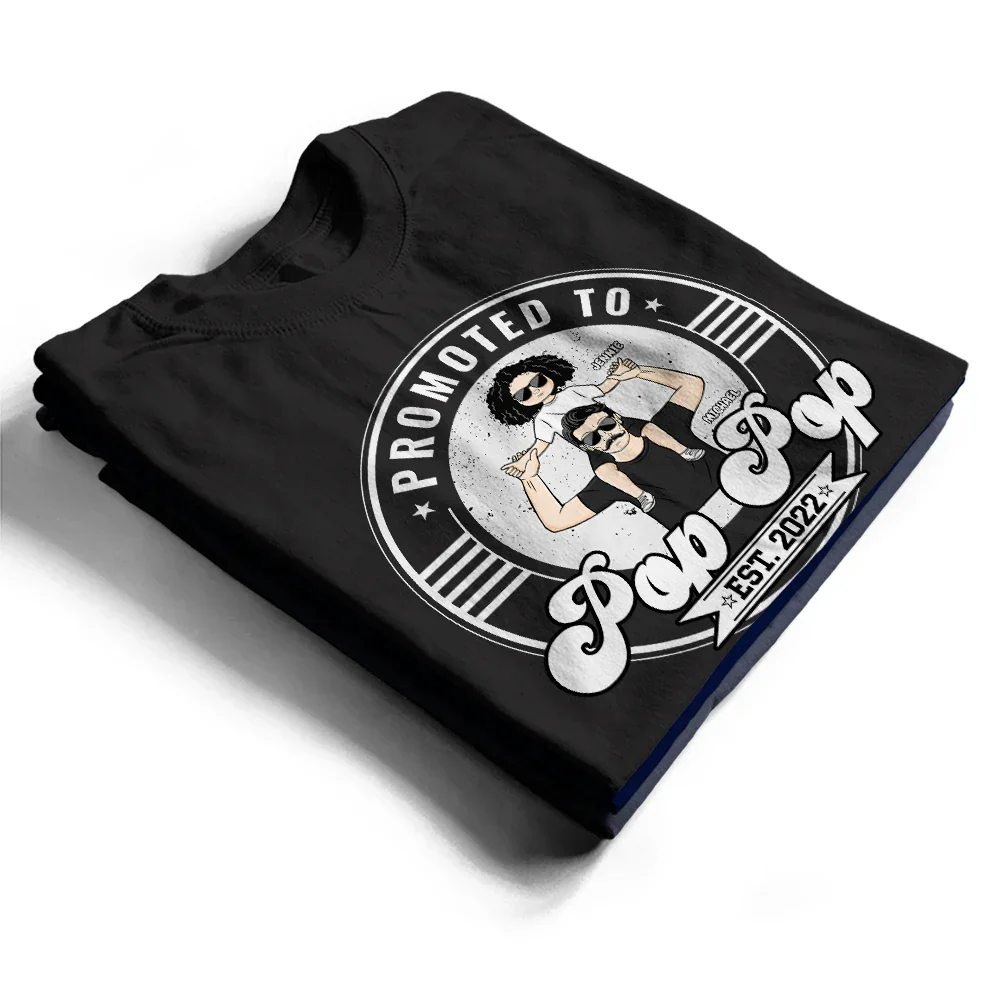 Promoted To Daddy - Personalized T Shirt - Image 2