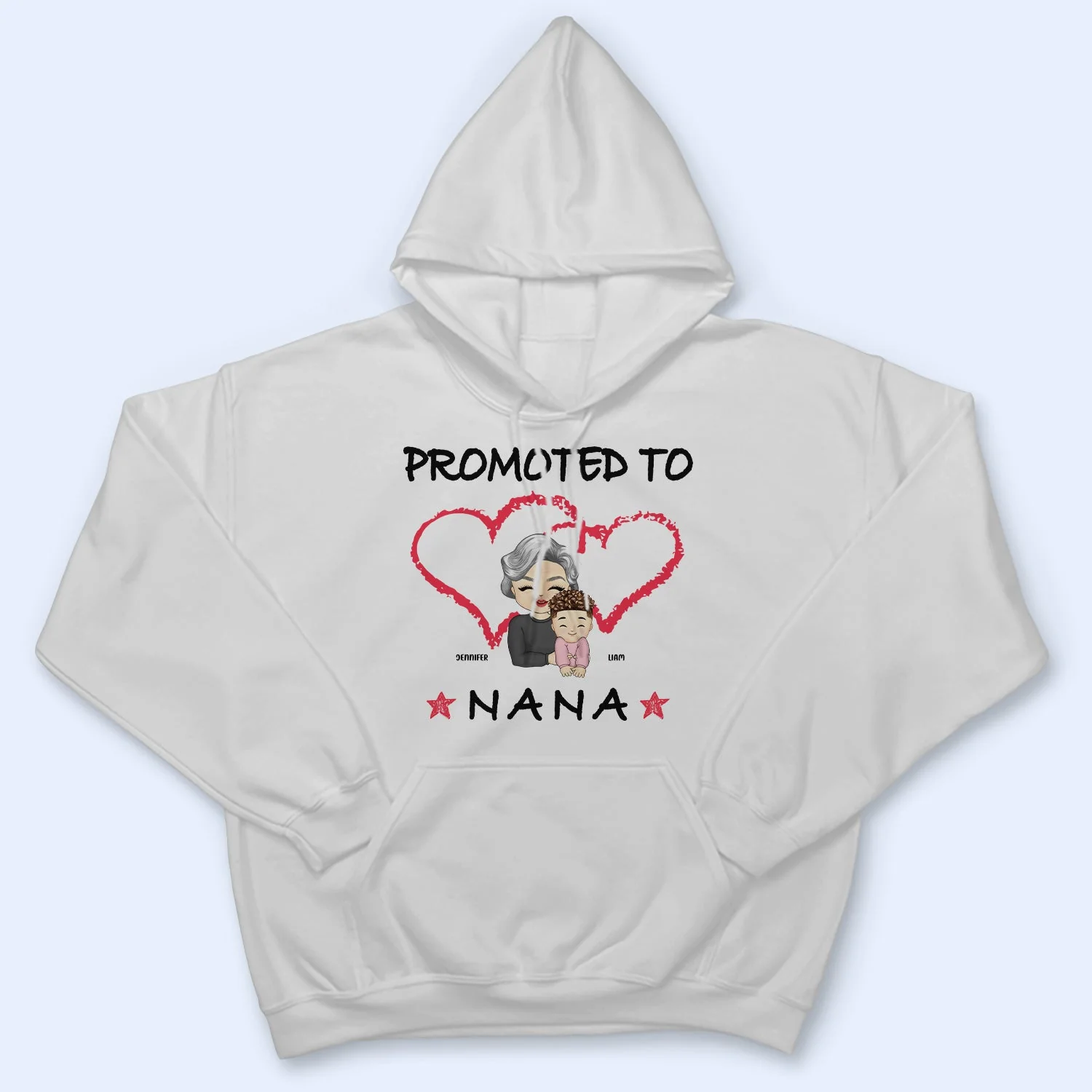 Promoted To Grandpa Grandma - Gift For Grandparents - Personalized Custom T Shirt - Image 4