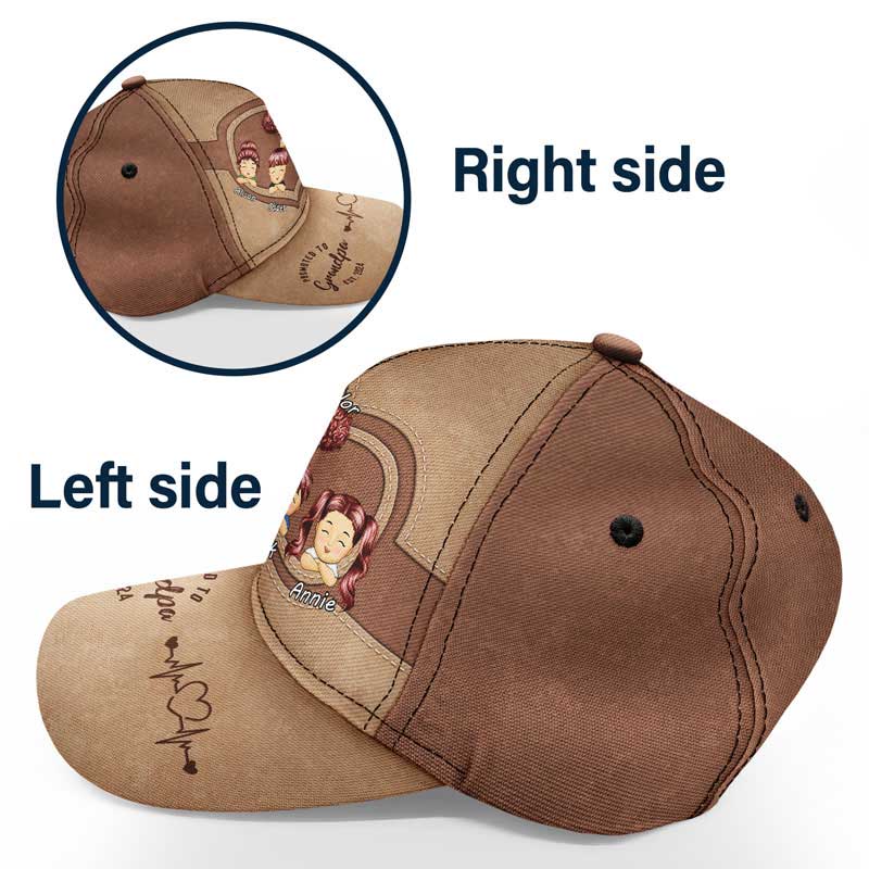 Promoted To Grandpa - Personalized Classic Cap - Image 3