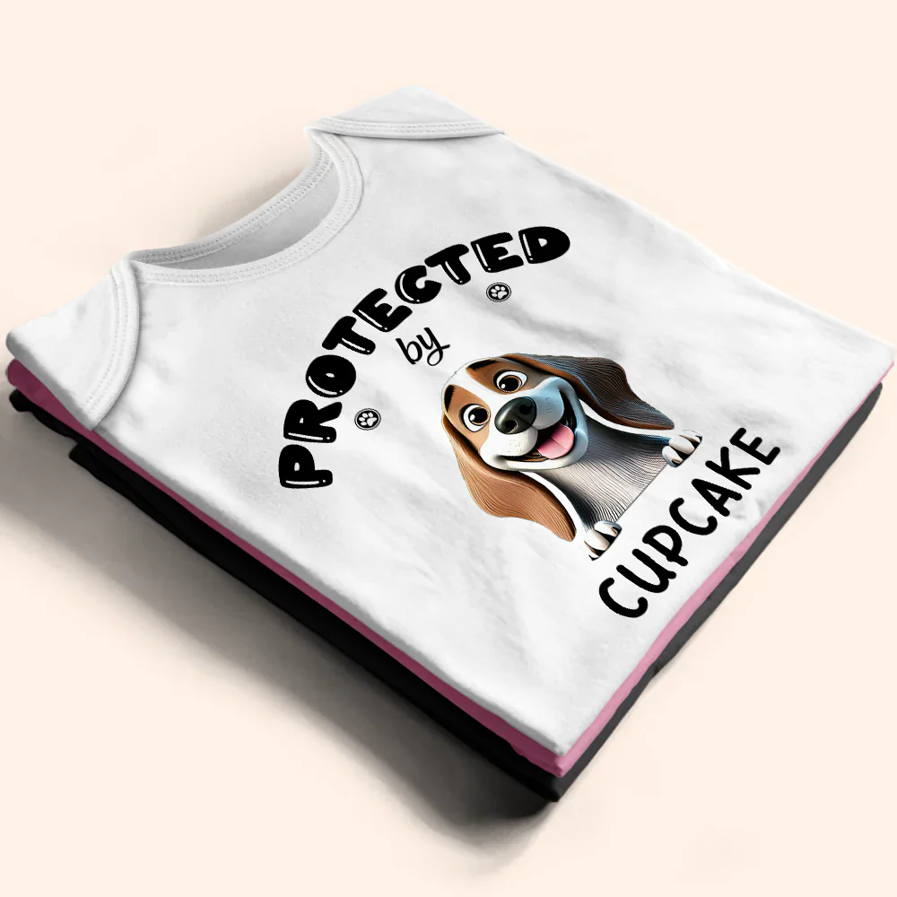 Protected By 3D Effect Dog - Personalized Baby Onesie - Image 3