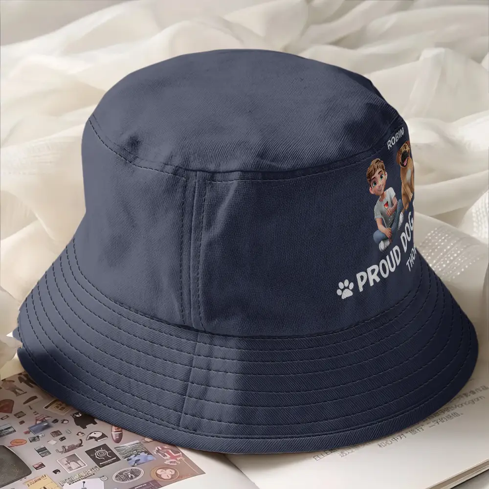 Proud Dog Mom Dog Dad - Personalized Bucket Hat - Image 2