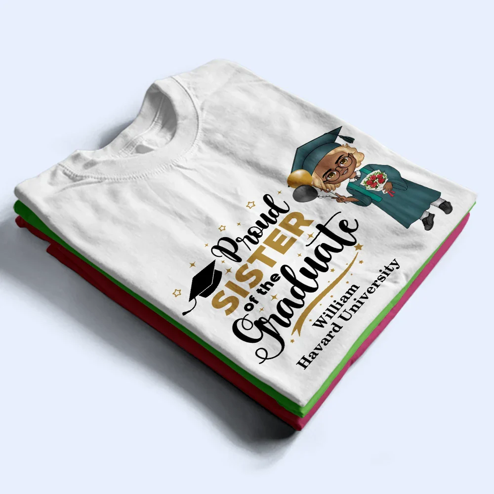 Proud Family Of The Graduate - Personalized T Shirt - Image 3